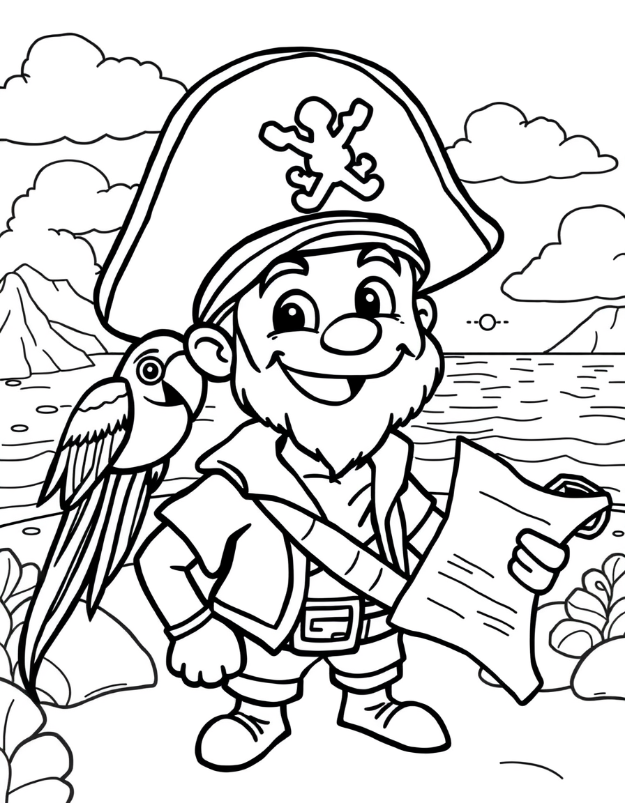 Pirate Adventure coloring page - free printable