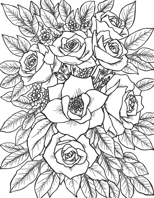 Intricate Floral Pattern coloring page - free printable