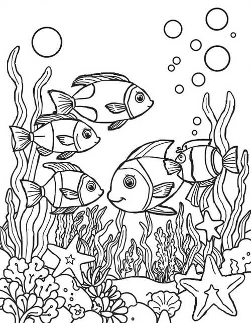 Ocean Fish coloring page - free printable
