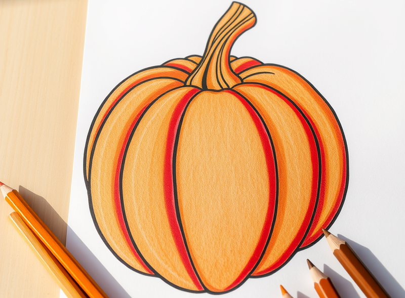 How to Color a Pumpkin: Three Oranges, Ribs, and the Stem