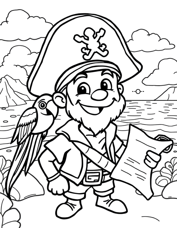 Pirate Adventure coloring page - free printable