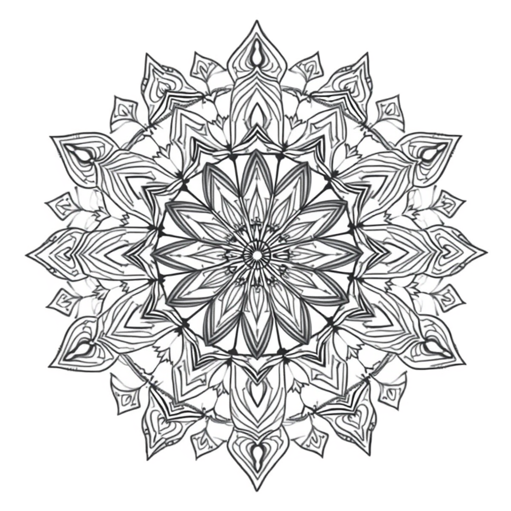 Easy Mandala Coloring Pages - Free Printable PDFs | Coloring Den